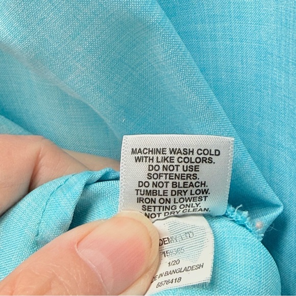 Magellan Outdoors Teal Fishing Shirt 1X Classic Fit Button Down Top - Picture 7 of 8